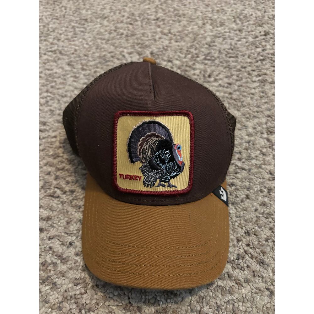 Pre owned Goorin Bros. Turkey patch trucker mesh back hat